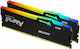 Kingston Fury Beast RGB 16GB DDR5 RAM mit 2 Modulen (2x8GB) und Geschwindigkeit 5200 für Schreibtisch