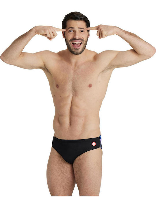 Arena Herren Badehose Slip Schwarz