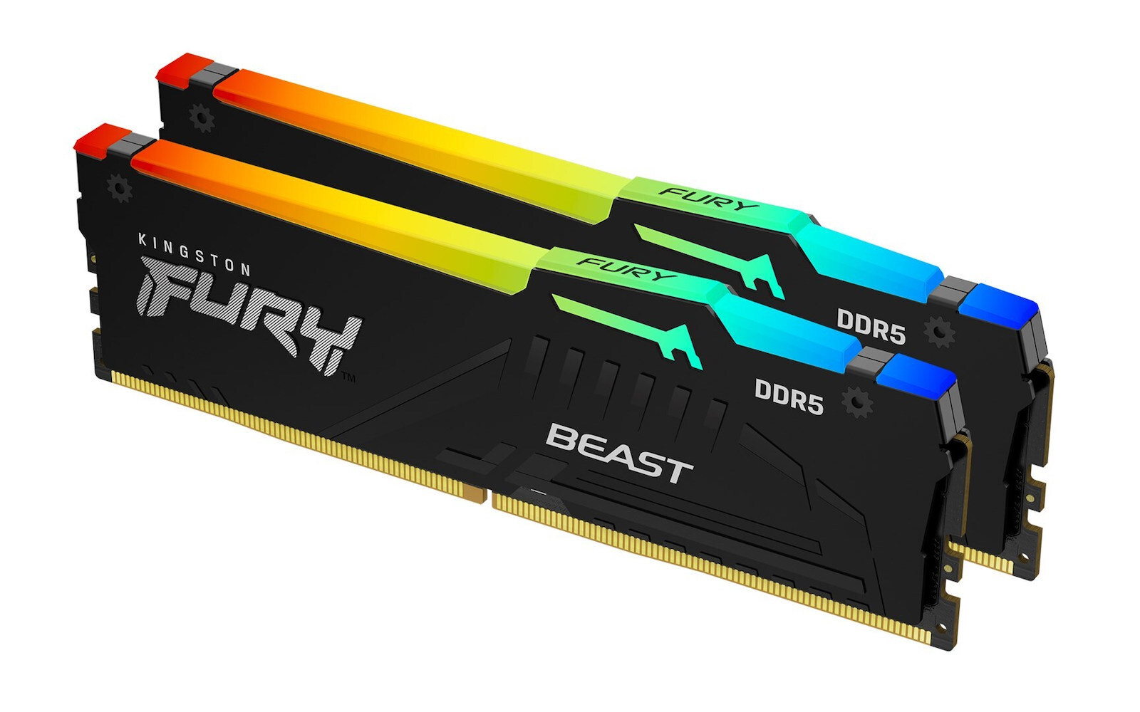 Kingston Fury Beast RGB 32GB DDR5 RAM με 2 Modules (2x16GB) και Ταχύτητα 5600 για Desktop