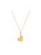 Women's 9k Gold Necklace Single Stone Heart