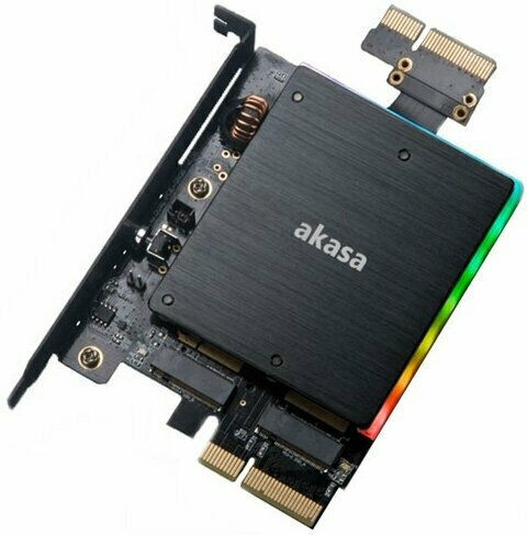 Akasa PCIe Erweiterungskarte mit 2 M.2 Anschlüssen