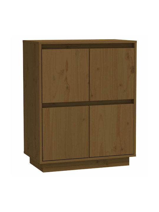 Sideboard Solid Wood Brown Honey 60x34x75cm