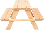 HomeMarkt Tischchen aus Holz 88x88x52.5cm. Beige