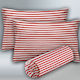 Go Smart Home Sheet Set with 2 Pillowcases for Single Bed 160x240cm. Summer Line Ριγέ Red 3pcs