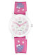 Q&Q Kids Analog Watch with Rubber/Plastic Strap Fuchsia