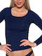 Women's Long Sleeve T-Shirt Blue