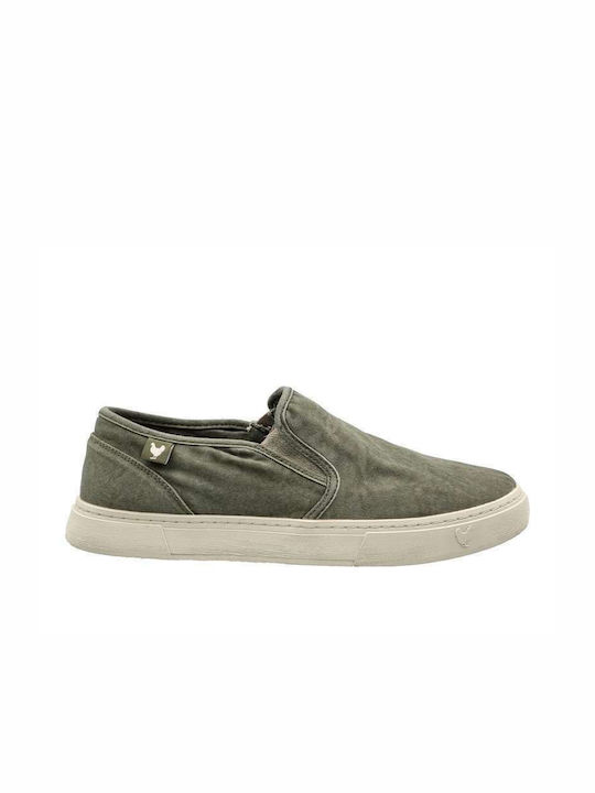 Walk In Pitas Creta Men's Slip-Ons Khaki