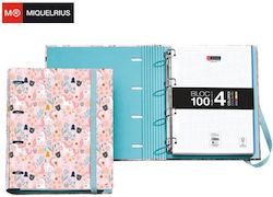 Miquelrius Paper Clip Folder with 4 Rings for A4 Pink