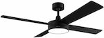 Cecotec EnergySilence Aero 5200 Black Line 05990 Ceiling Fan 132cm with Light and Remote Control Black