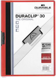 Durable Mappe mit Clip für Papier A4 Rot Duraclip 30 2200 1Stück 165220003