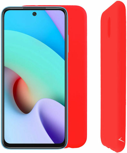 Volte-Tel Camera Guard Umschlag Rückseite Silikon Rot (Redmi 10 / 10 2022)