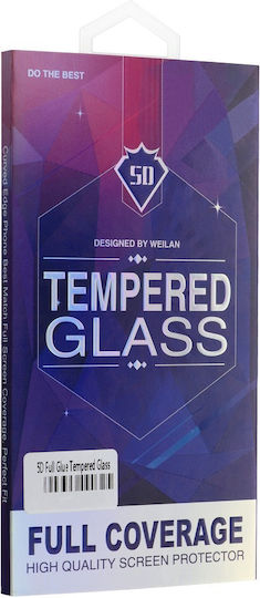 5D Adeziv complet Mat Full Face Tempered Glass Negru (iPhone 12 / 12 Pro)