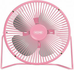 Hoomei USB Portable Fan 13cm 3Watt Pink