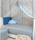 Baby Star Baby Crib Bedding Set Αλέπου 10pcs Blue