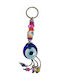 Kostibas Fashion Handmade Metallic Eye Keychain Blue