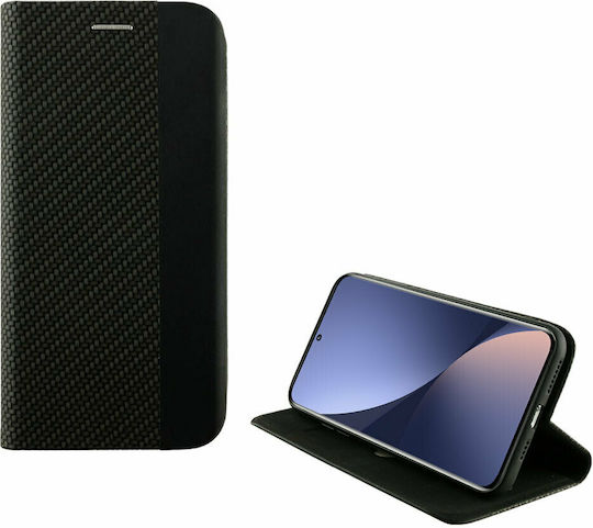 Idol 1991 Elite Anti-RFID Книга Изкуствена кожа Черен (Xiaomi 12 / 12X)