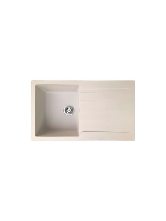 Duralit KS100 KS100-420 Drop-In Sink Synthetic Granite W86xD50cm Graphite