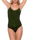 Lingerie Spaghetti Strap String Bodysuit Green