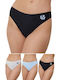 London Women's Slip 3Pack Seamless Black/Light Blue/White