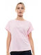 Biston Γυναικείο T-shirt Ροζ με Στάμπα