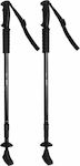 Pair of Telescopic Aluminum Trekking Poles Black 650gr