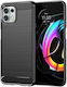Carbon Fiber Back Cover Silicon Negru (Edge 20 Lite)