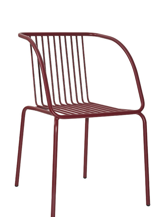 Gartenstühle Metallisch Urania Burgundisch 57x53x81cm