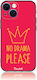 No Drama Please Back Cover Silicone Red (iPhone 13 mini)
