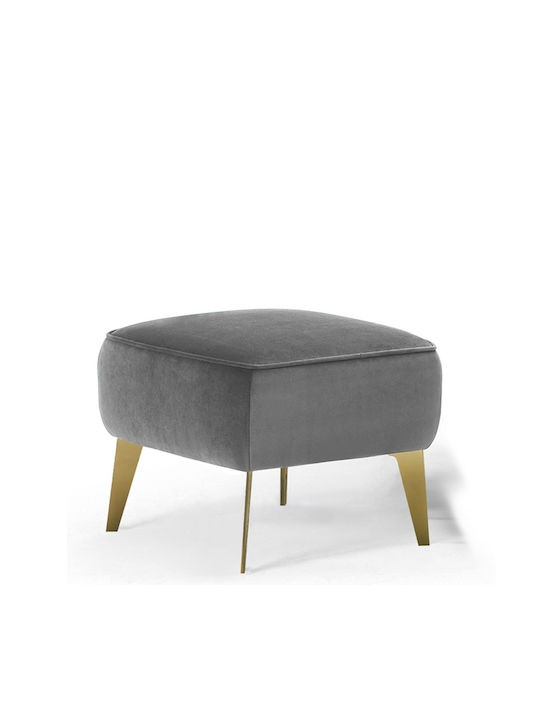 Stools Footstool Upholstered with Velvet Palais Gray 1pcs 55x55x43cm