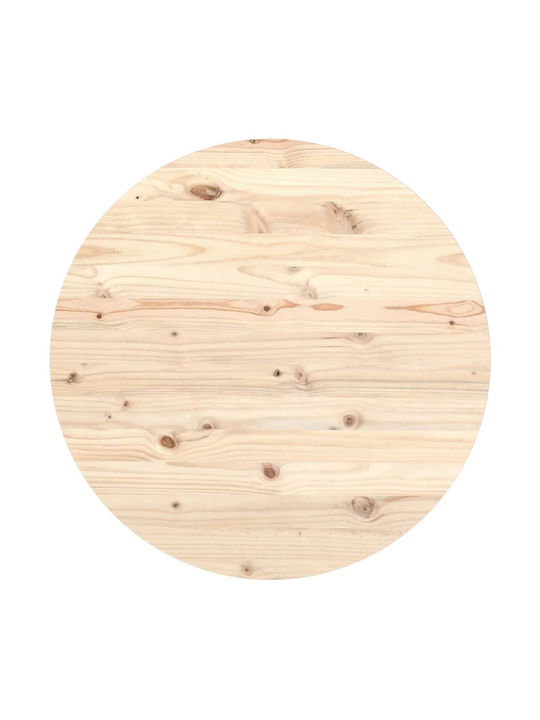 vidaXL Round Solid Wood Table Surface Natural 90x90cm