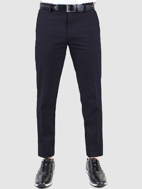 Trousers Chino Elastic in Regular Fit Navy Blue