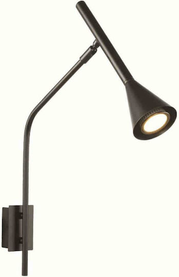 Aca Clouzot Modern Lamp Wall with Socket GU10 Black 8x40x8cm