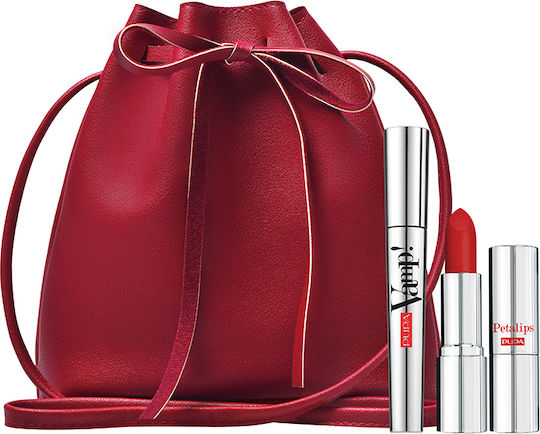Pupa Vamp! Σετ Μακιγιάζ για Μάτια & Χείλη με Νεσεσέρ Exceptional Volume & Red 3τμχ