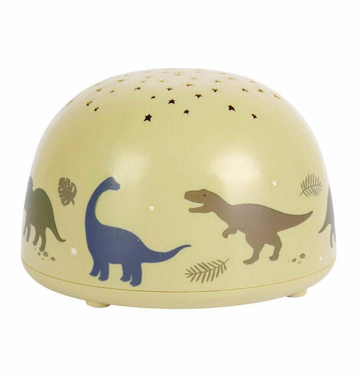 A Little Lovely Company Kids Projector Lamp with Star Projection with Color Changes Yellow
