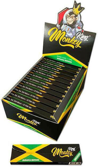 Monkey King Jamaica Foițe de Țigări Rulate Slim King Size cu Hârtie de țigări 32 foi 1buc