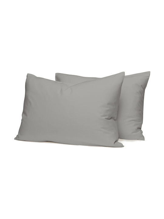 Palatex Solid Pillowcase Set Flint Gray 50x70cm.