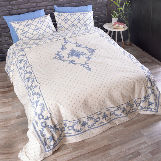 Palatex Set Pilotă Super Dublu 230x240cm Carmine Albastru 3buc