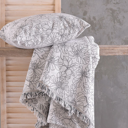 Palatex Saman Ριχτάρι Τετραθέσιου Καναπέ Chenille 170x330εκ. Ivory
