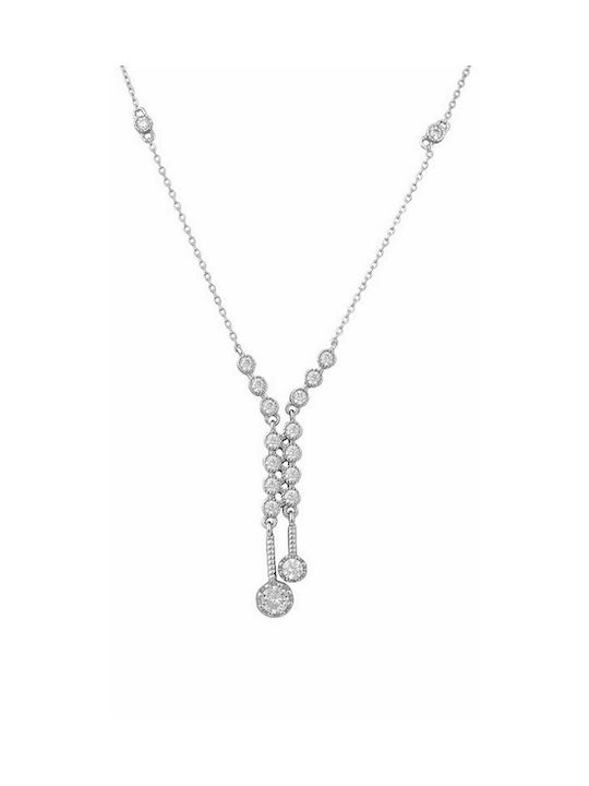 Slevori Necklace from Silver with Zircon