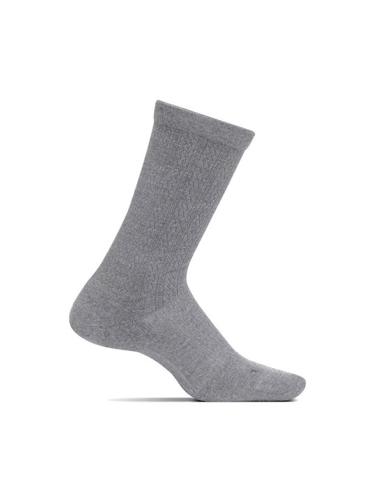 Feetures Texture Cushion Αθλητικές Κάλτσες Γκρι 1 Ζεύγος