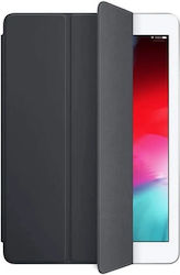 Samsung Galaxy Tab A7 Lite T220 / T225 Tri-fold Stand Case față de culoare neagră și spate din silicon transparent (oem)