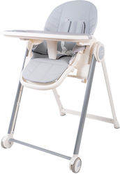 FreeOn Sven Pliabil Scaun de masă pentru bebeluși cu cadru din plastic și scaun din material textil Gri