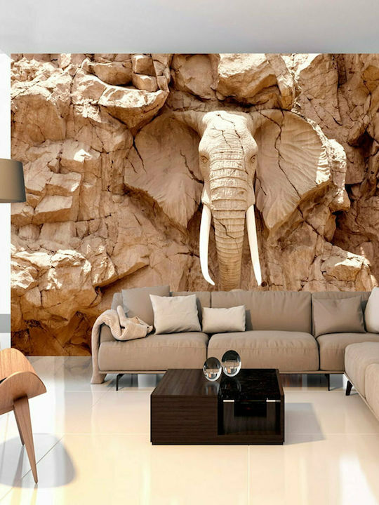 Fototapet de Perete 150x105cm Stone Elephant (South Africa) Tesatura Bej