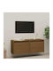 Wand-Kabinette Braun Meliert Mit LED 2 Stück 45x30x35cm