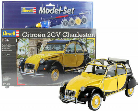 Revell Citroen 2CV Φιγούρα Μοντελισμού Αυτοκίνητο Κίτρινη 126 Κομματιών σε Κλίμακα 1:24 με Κόλλα και Χρώματα 16εκ.