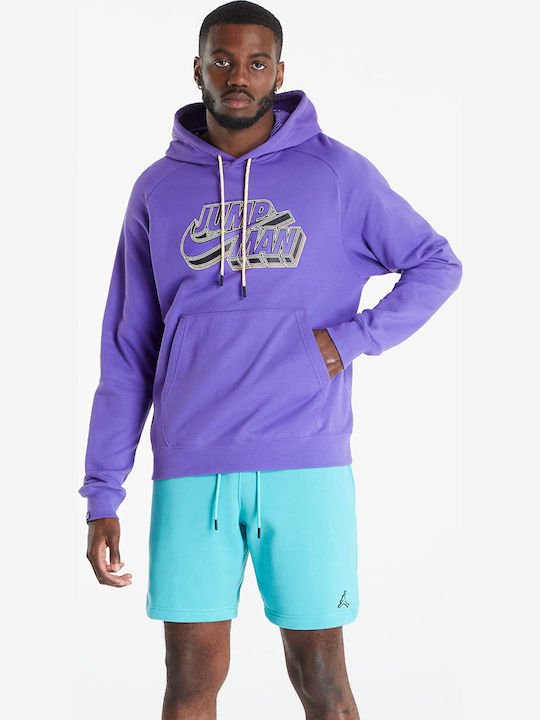Sweatshirt Fleece with Hood Purple