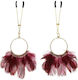 Taboom Tweezers with Feathers Nipple Clamps Gold