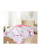 Adam Home Kinder Steppdecke Einzeln Rosa 160x220cm