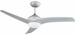 Inspire Tokyo Ceiling Fan 132cm with Light and Remote Control Silver