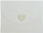 White Heart Greeting Card 12cm